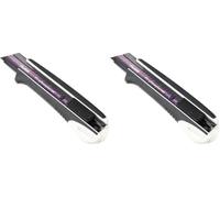 Tajima DC660 W "Razor nero cutter coltello con lama auto Lock, nero/bianco (Confezione da 2)