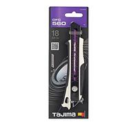 Tajima TAJ-DFC560W Coltello da taglio DORA FIN con lama RAZAR BLACK, con cursore e aletta, 18 mm, DFC560W, Non preoccupato