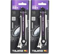 TAJIMA TAJ-DFC561W Coltello da taglio DORA FIN con lama RAZAR BLACK, con vite di fissaggio e pinna, DFC561W (Confezione da 2)