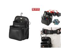 TAJIMA Tools Borsa porta attrezzi staccabile in pelle di mucca Seff doppio ga...