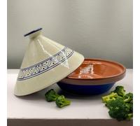 Tajine in Terracotta XL 32cm - Autentica Pentola Etnica Marocchina/Tunisina con Ebook Gratuito 1504251004