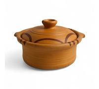Tajine Marocchino Berbero in Terracotta, 27x24,5x16 cm, Pentola Tradizionale Fatta a Mano, 2300g