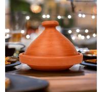 Tajine originale dal Marocco 1-2 persone diametro 26cm fatto a mano realizzato a mano privo di sostanze inquinanti non smaltato Tagine Tajine Natur Marocchino pentola in terracotta per cucinare
