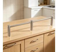 TAJMDGW Ringhiera Anticaduta Per Mensola Binari Decorative Acciaio Inox Per Scarpiere Barra Di Protezione Per Libreria Armadi Da Cucina(Silver,70cm(27.5"))