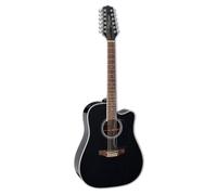 Takamine - Chitarra elettroacustica gd38ce nera 12 corde + custodia