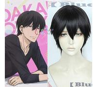 Takato Saijyo Dakaretai Otoko 1-i Ni Odosarete Imasu Short Cosplay nero naturale sintetico resistente al calore + cappuccio parrucca gratuito