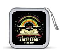 Take A Deep Look It's The Book, divertente porta CD e DVD, custodia protettiva in plastica rigida con cordino, organizer portatile per casa, auto, 40 CD, Stile:, Taglia unica