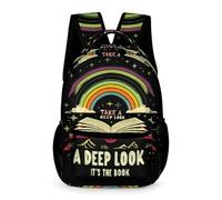 Take A Deep Look It's The Book - Zaino leggero da viaggio, per campeggio, escursionismo, 40,6 x 32,8 x 15,2 cm