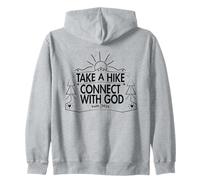 Take a Hike And Connect with God Spiritual Nature Print Felpa con Cappuccio