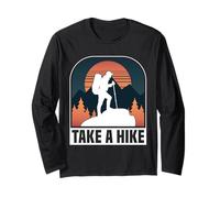 Take a Hike Funny Nature Hiking Trail Adventure Gift Maglia a Manica