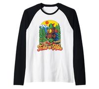 Take A Hike Retro Woodsy Owl Give a Hoot Vintage Hiking Maglia con Maniche Raglan