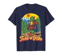 Take A Hike Retro Woodsy Owl Give a Hoot Vintage Hiking Maglietta