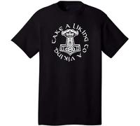 Take A Liking To A Viking Thors Hammer Norse Gods Odin Scandanavian Fashion Unisex O-Neck 100% Cotton Short-Sleeve T-Shirts Black XXXL