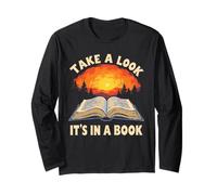 Take a Look, It’s in a Book Reading Book Lovers Maglia a Manica