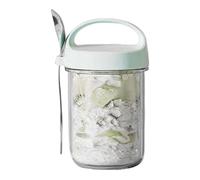 Take and Go Yogurt Pot, Yogurt Parfait Cups, Overnight Oats Containers With Lids, High Temperature Resistant Breakfast Cups Yogurt Container, Cereal Containers Oats Jars for Salads Shakes Fruit