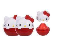 Take Care Balsami per labbra 3D Hello Kitty | Sapore fruttato | Nutre, ammorbidisce & aiuta a riparare le labbra fragili, vitamina E, cera di candelilla e carnauba | Vegan | Set di 3