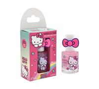 Take Care Hello Kitty, Smalto ad acqua, rosa glitterato, anello, bambini, manicure, pedicure, 9 ml