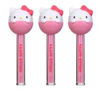 TAKE CARE LOLLIPOP 2 in 1 Hello Kitty | Balsamo per labbra alla fragola + lucidalabbra alla frutta | Tettarella 3D Kawaii, duo idratante e lucido, set da 3 pezzi