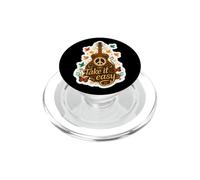Take it Easy Chitarra Segno di pace Hippie Chitarrista Musicista PopSockets PopGrip per MagSafe