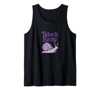 Take It Easy Lumaca Retro Vintage Carino Slow Down Canotta