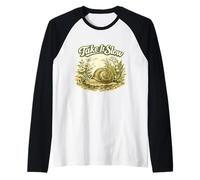 Take It Slow Lumaca Vintage Rilassante Lumaca Natura Maglia con Maniche Raglan