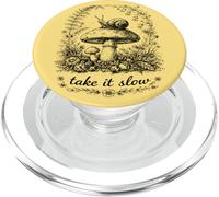 Take It Slow Snail, Cottagecore - Maglietta con funghi PopSockets PopGrip per MagSafe