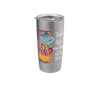 Take Life One Cup at a Time Pila di tazze da tè Bicchiere termico in acciaio inox doppia parete