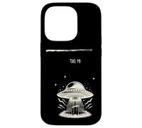 Take Me Alien Abduction Vintage UFO Fantascienza Design Custodia per iPhone 14 Pro