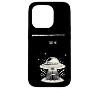 Take Me Alien Abduction Vintage UFO Fantascienza Design Custodia per iPhone 15 Pro