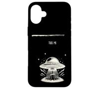 Take Me Alien Abduction Vintage UFO Fantascienza Design Custodia per iPhone 16 Plus