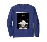 Take Me Alien Abduction Vintage UFO Fantascienza Design Maglia a Manica