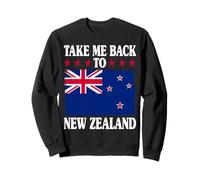 Take Me Back Nuova Zelanda Bandiera Retro Emblema Classico Felpa