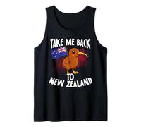 Take Me Back To New Zealand Kiwi Bird Flag Travel Canotta