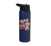Take Me Out To Ball Gioco Divertente Baseball Stainless Steel Insulated Water Bottle