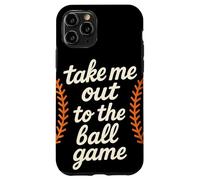 Take Me Out To The Ball Game Retro Baseball Laces Baseball Custodia per iPhone 11 Pro