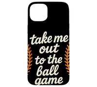 Take Me Out To The Ball Game Retro Baseball Laces Baseball Custodia per iPhone 15 Plus