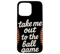 Take Me Out To The Ball Game Retro Baseball Laces Baseball Custodia per iPhone 15 Pro Max