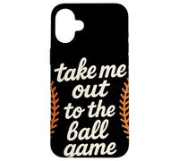 Take Me Out To The Ball Game Retro Baseball Laces Baseball Custodia per iPhone 16 Plus