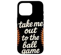 Take Me Out To The Ball Game Retro Baseball Laces Baseball Custodia per iPhone 16 Pro