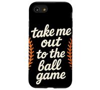 Take Me Out To The Ball Game Retro Baseball Laces Baseball Custodia per iPhone SE (2020) / 7/8