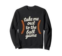 Take Me out To The Ball Game Retro Baseball Laces Baseball Felpa