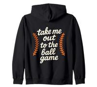 Take Me out To The Ball Game Retro Baseball Laces Baseball Felpa con Cappuccio