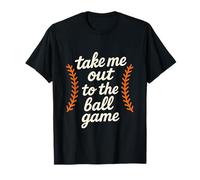 Take Me out To The Ball Game Retro Baseball Laces Baseball Maglietta