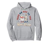 Take Me out to The Ball Gioco Retro Baseball Felpa con Cappuccio