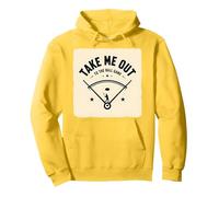 Take Me out to The Ball Gioco Retro Baseball Felpa con Cappuccio, Unisex per Adulti, Limone, S