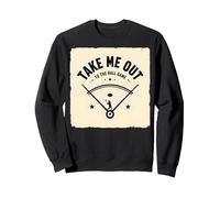 Take Me out to The Ball Gioco Retro Baseball Felpa, Unisex per Adulti, Nero, S