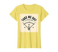 Take Me out to The Ball Gioco Retro Baseball Maglietta, Donna, Limone, 3XL