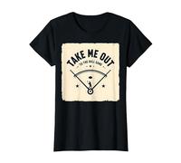 Take Me out to The Ball Gioco Retro Baseball Maglietta, Donna, Nero, XXL