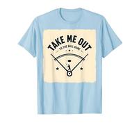 Take Me out to The Ball Gioco Retro Baseball Maglietta, Uomo, Celeste, 3XL