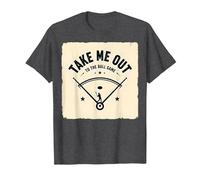Take Me out to The Ball Gioco Retro Baseball Maglietta, Uomo, Grigio Scuro, 3XL